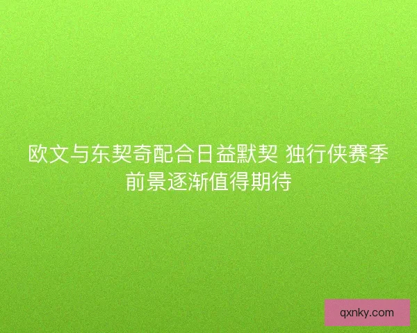 欧文与东契奇配合日益默契 独行侠赛季前景逐渐值得期待